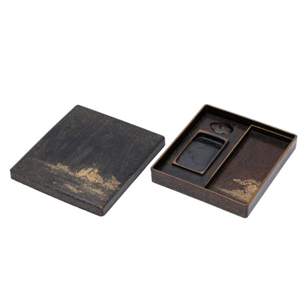 Japanese lacquer box<br>-Makie Suzuri Bako<br> Kari Zu  (Suzuribako-19) - Image 9