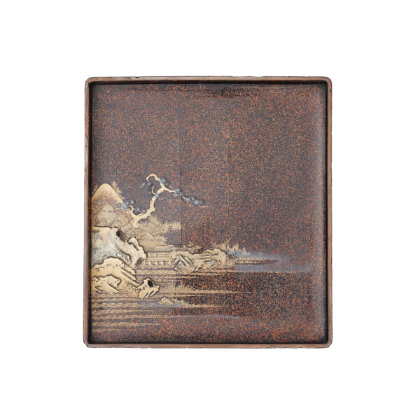 Japanese lacquer box<br>-Makie Suzuri Bako<br> Kari Zu  (Suzuribako-19) - Image 4