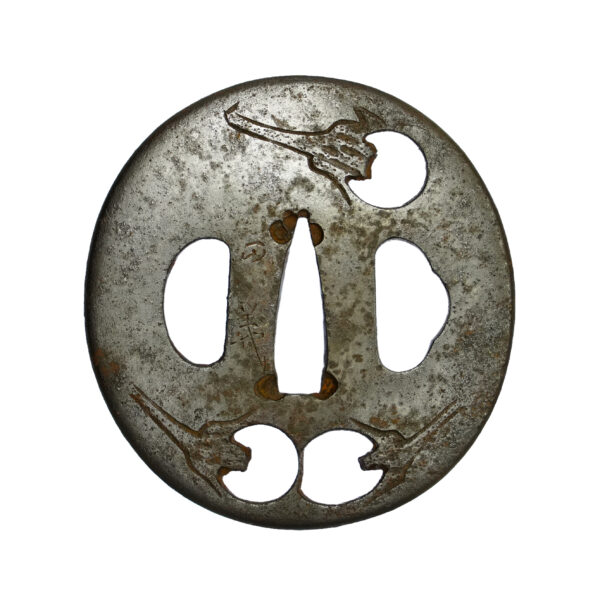 Antique Tsuba Set for Samurai Sword (T-699) - (T-701) - Image 4