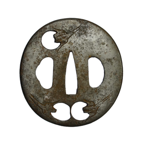 Antique Tsuba Set for Samurai Sword (T-699) - (T-701) - Image 5