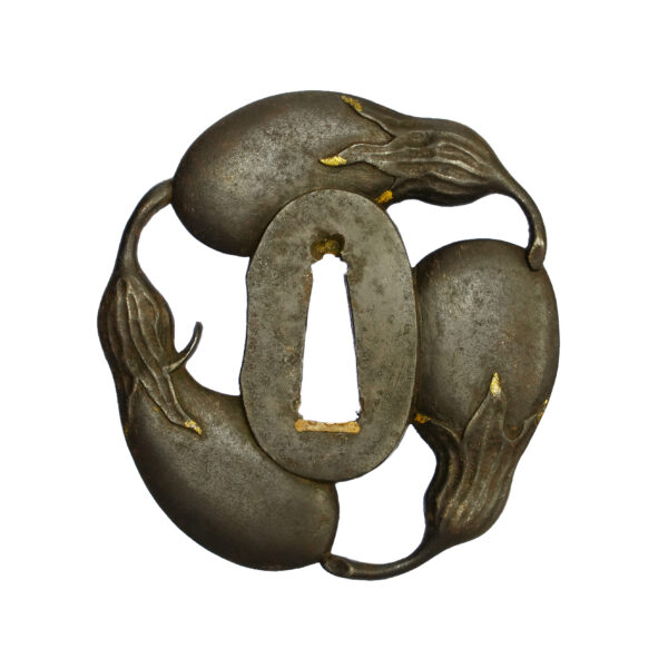 Antique Tsuba Set for Samurai Sword (T-699) - (T-701) - Image 6