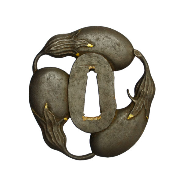 Antique Tsuba Set for Samurai Sword (T-699) - (T-701) - Image 7