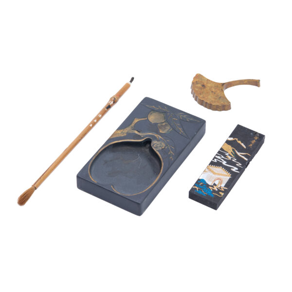 Japanese lacquer box<br>-Makie Suzuri Bako<br> Bajo Musha Zu (Suzuribako-21) - Image 7