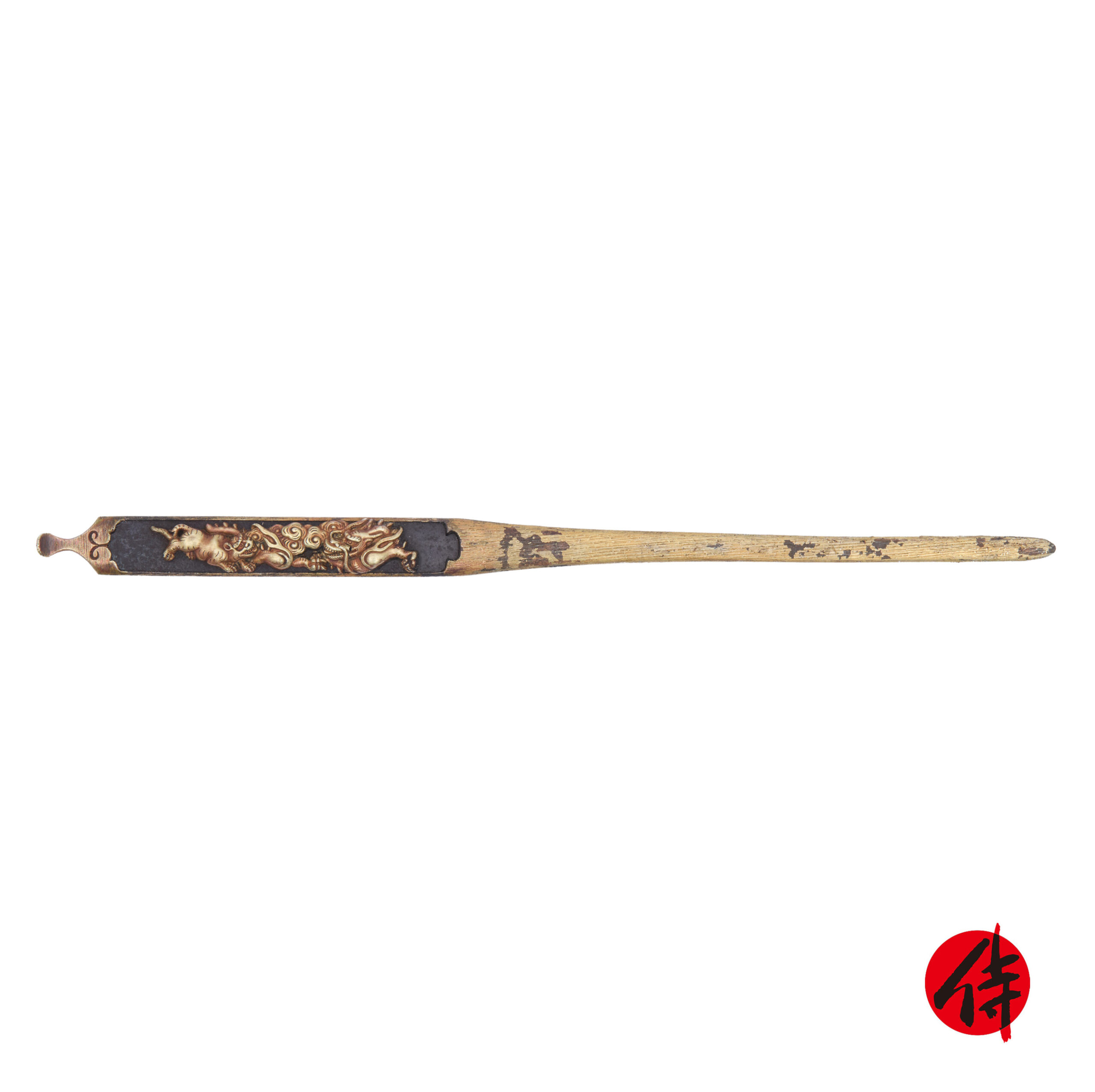 たると 中国古武器 双匕首 斧 峨嵋刺 セット 貴重品 おまけ付き Edo period Antique Kougai for Samurai Sword (K-66) | Samurai