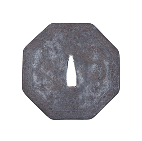 Antique Tsuba for Samurai Sword with NBTHK <strong><span style="color: #ff0000;">Tokubetsu Hozon</span></strong> Certificate (T-753) - Image 4