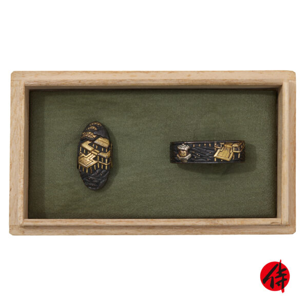 Antique Fuchi Kashira for Samurai Sword (F-45)