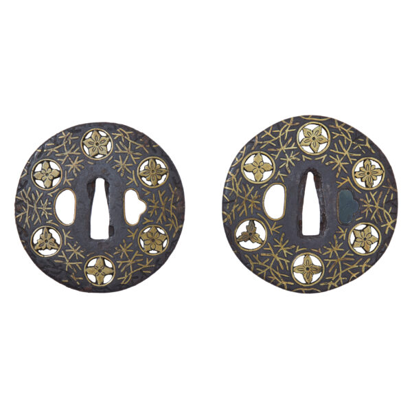 Antique Tsuba Daisho Set for Samurai Sword (T-721) - Image 3