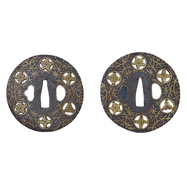 Antique Tsuba Daisho Set for Samurai Sword (T-721) - Image 4