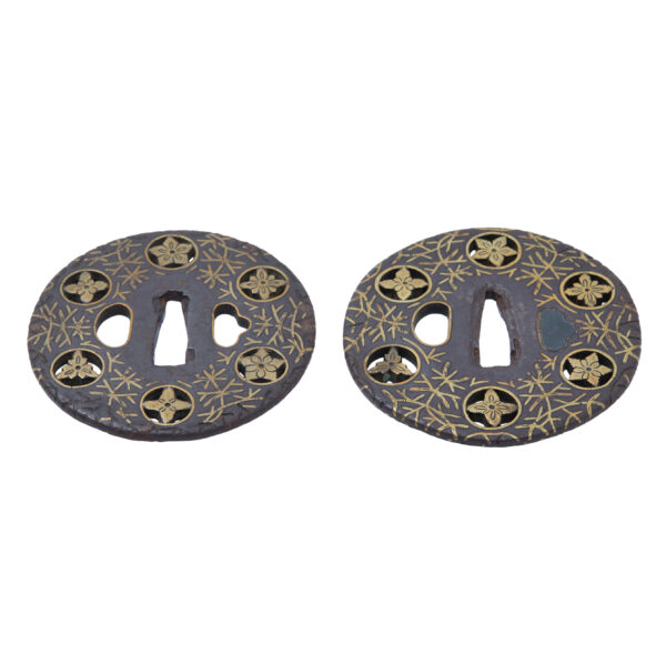 Antique Tsuba Daisho Set for Samurai Sword (T-721) - Image 5
