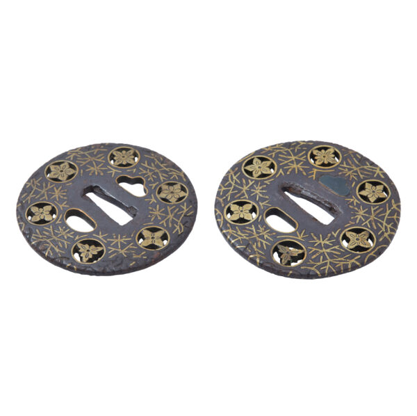 Antique Tsuba Daisho Set for Samurai Sword (T-721) - Image 6