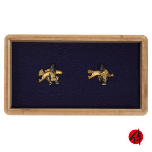 Antique Menuki for Samurai Sword with NBTHK <strong><span style="color: #ff0000;">Hozon</span></strong> Certificate (M-63)