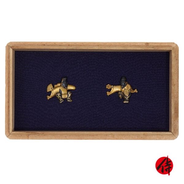 Antique Menuki for Samurai Sword with NBTHK <strong><span style="color: #ff0000;">Hozon</span></strong> Certificate (M-63)