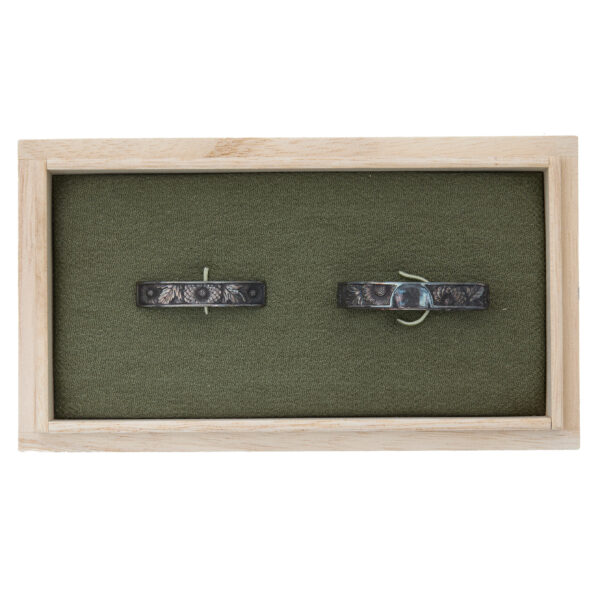 A set of antique Tsuba, Koikuchi, and Kawara for Samurai Sword (KTK-01) - Image 3