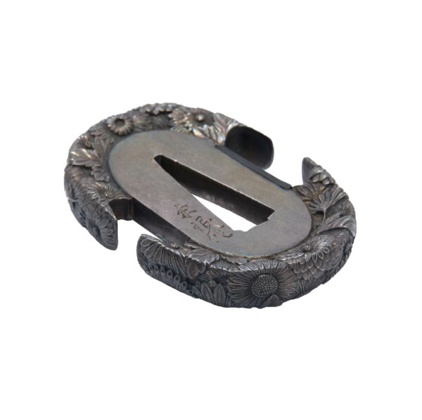 A set of antique Tsuba, Koikuchi, and Kawara for Samurai Sword (KTK-01) - Image 7