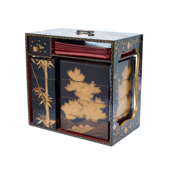 Antique Japanese Lacquer Box<br> (Bento-07) - Image 2