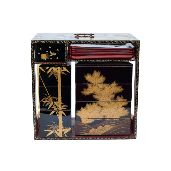Antique Japanese Lacquer Box<br> (Bento-07) - Image 4