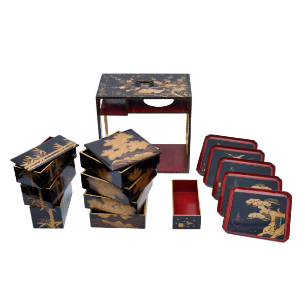 Antique Japanese Lacquer Box<br> (Bento-07) - Image 8