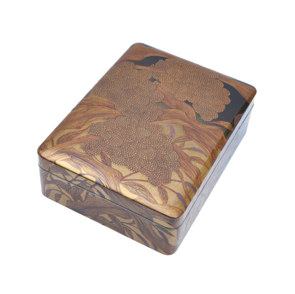 Japanese lacquer box Set<br>-Makie Bunko and Suzuribako<br>Akikusa Zu (Bunko-Suzuri-set 01) - Image 7