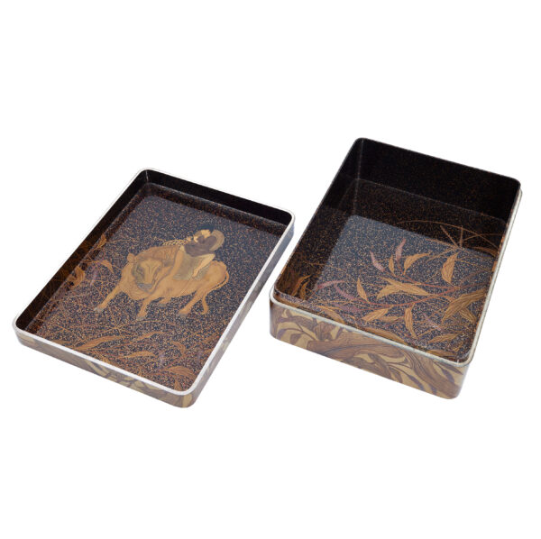 Japanese lacquer box Set<br>-Makie Bunko and Suzuribako<br>Akikusa Zu (Bunko-Suzuri-set 01) - Image 8