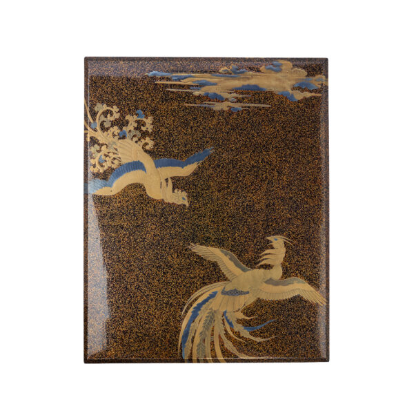Japanese lacquer box Set<br>-Makie Bunko and Suzuribako<br>Houou Zu (Bunko-Suzuri-set 02) - Image 2