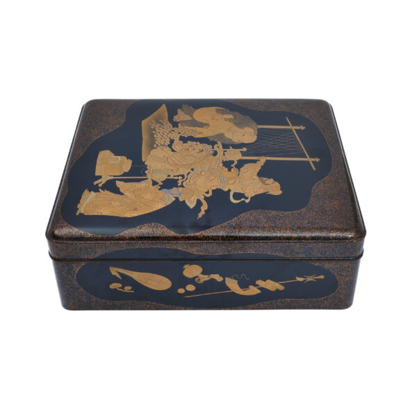 Japanese wooden lacquer box-Shichifukujin Zu<br>(Bunko-16) - Image 4