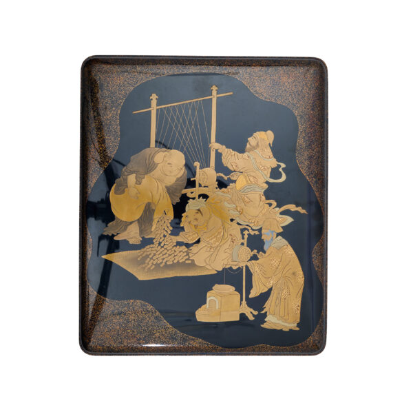 Japanese wooden lacquer box-Shichifukujin Zu<br>(Bunko-16) - Image 2
