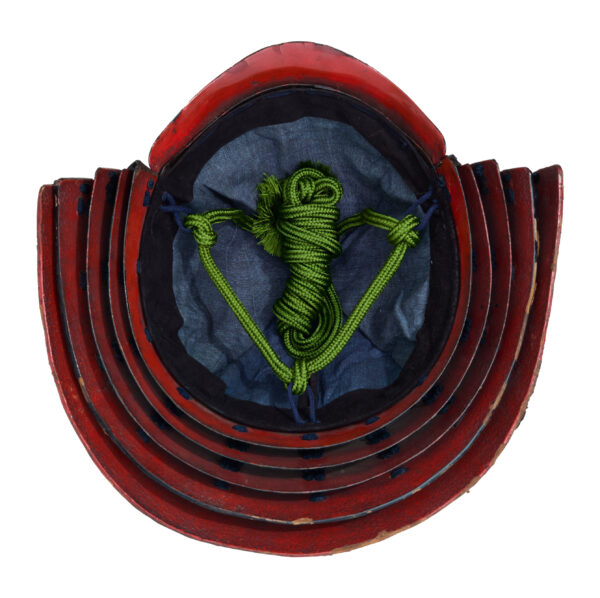 Antique Samurai Helmet <br>Mid Edo Period Tetsukin Tatakinuri Momo-nari Kabuto with <span style="color: #ff0000;"><strong>Kicho</strong></span> Shiryo Certificate</span></strong> (KT-53) - Image 8