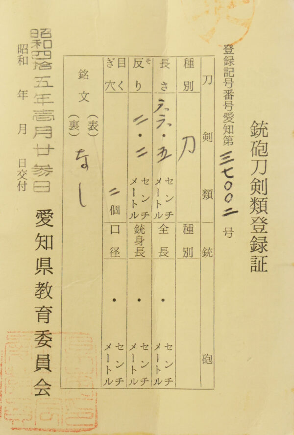 Antique Japanese Sword Katana Attributed to Late-gen Shikkake<br> NBTHK <span style="color: #ff0000;">Hozon </span>Certificate - Image 26