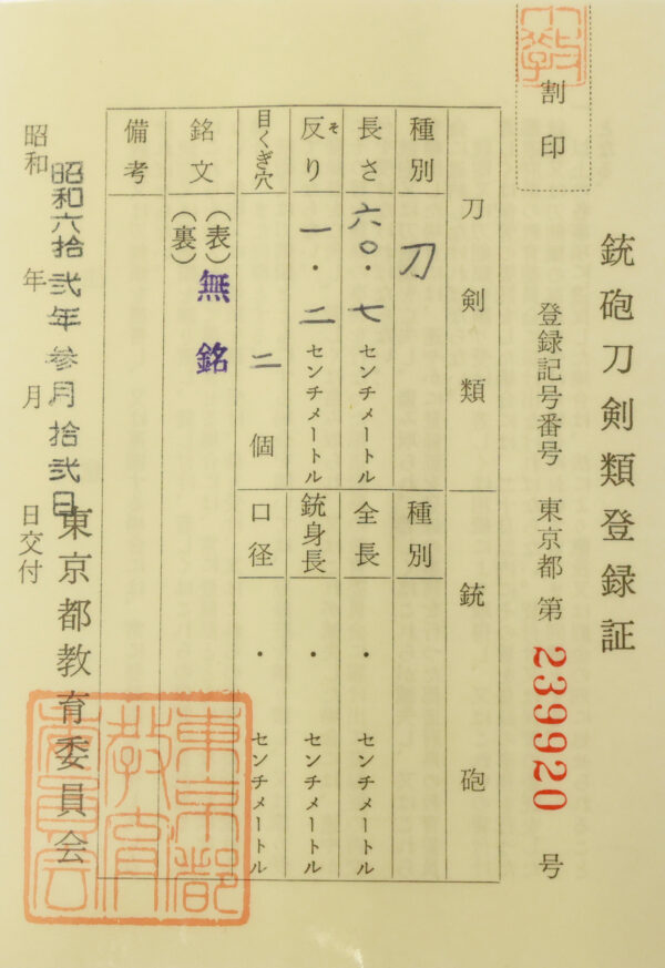 Antique Japanese Sword Katana attributed to Sawahara Shigetane<br>NBTHK <span style="color: #ff0000;">Hozon </span>Certificate - Image 22