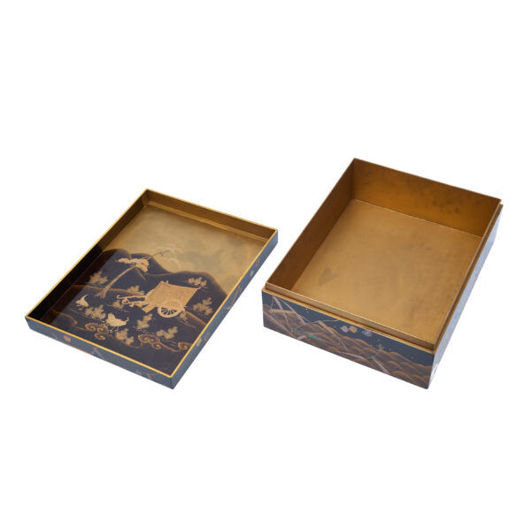 Japanese wooden lacquer box- Tsuki ni Gan Zu<br>(Bunko-17) - Image 5