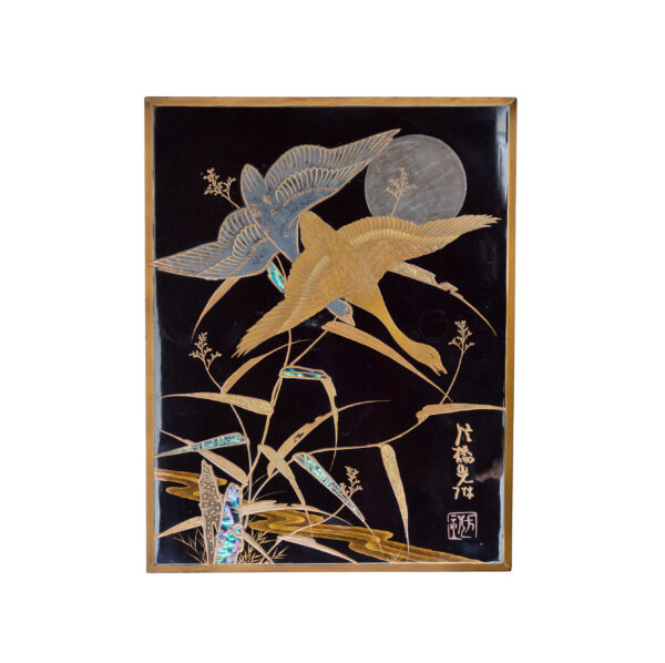 Japanese wooden lacquer box- Tsuki ni Gan Zu<br>(Bunko-17) - Image 2