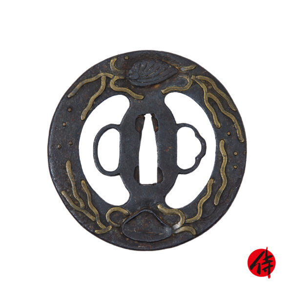 Antique Tsuba for Samurai Sword with NBTHK <strong><span style="color: #ff0000;">Hozon</span></strong> Certificate (T-801)