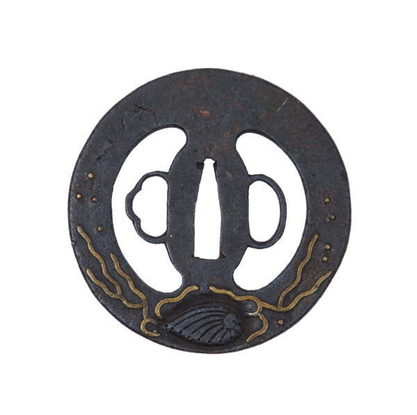 Antique Tsuba for Samurai Sword with NBTHK <strong><span style="color: #ff0000;">Hozon</span></strong> Certificate (T-801) - Image 5