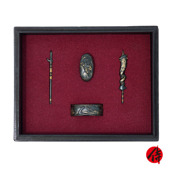 Antique Fuchi Kashira and Menuki for Samurai Sword (FM-01)