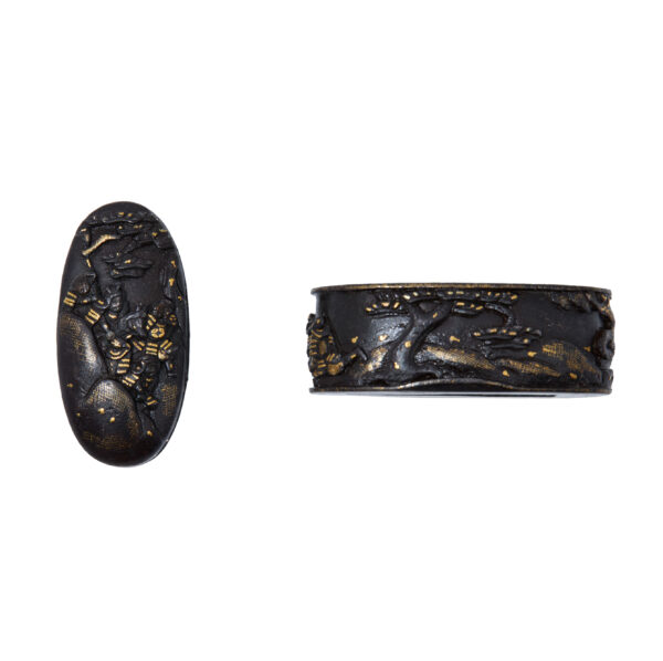Antique Fuchi Kashira and Menuki for Samurai Sword (FM-01) - Image 2