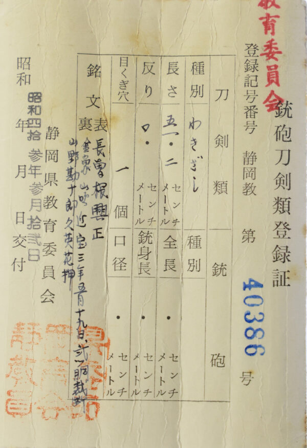 Antique Japanese Sword Wakizashi Signed by Nagasone Okimasa<br> NBTHK Koshu Tokubetsu Kicho Certificate - Image 28
