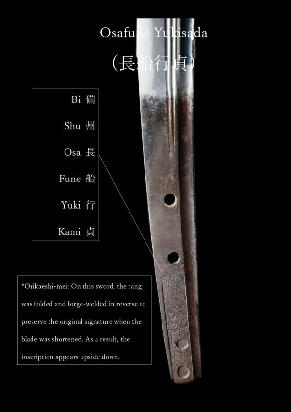 Antique Japanese Sword Katana Signed by Osafune Yukisada<br>NBTHK<span style="color: #ff0000;"><strong> Tokubetsu Hozon</strong> </span>Certificate - Image 22