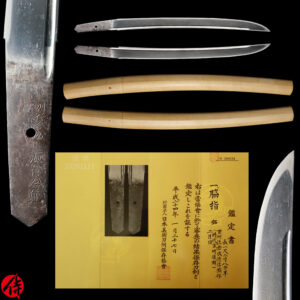 Antique Japanese Sword Wakizashi Signed by Minamoto Nobumori<br>NBTHK <span style="color: #ff0000;">Hozon </span>Certificate