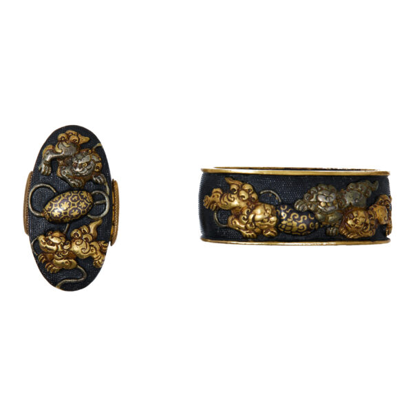 Antique Fuchi Kashira and Menuki for Samurai Sword (FM-02) - Image 2