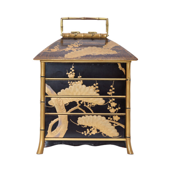 Antique Japanese Lacquer Box<br> (Bento-09) - Image 5