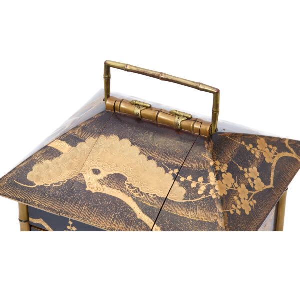 Antique Japanese Lacquer Box<br> (Bento-09) - Image 8