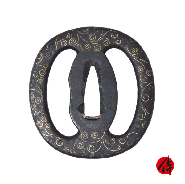 Antique Tsuba for Samurai Sword with NBTHK <strong><span style="color: #ff0000;">Hozon</span></strong> Certificate (T-821)