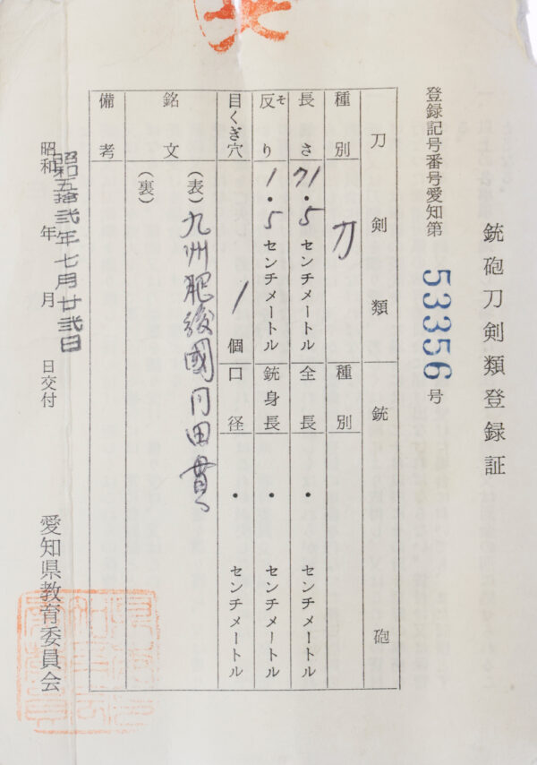 Antique Japanese Sword Katana Signed by Dotanuki<br>NBTHK<span style="color: #ff0000;"><strong> Tokubetsu Hozon</strong> </span>Certificate - Image 24