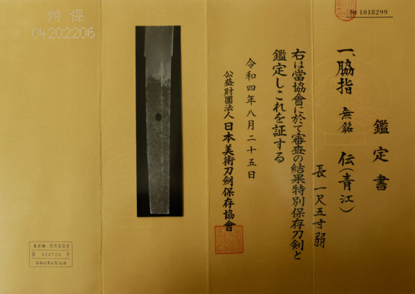 Antique Japanese Sword Wakizashi Attributed to Den Aoe<br>NBTHK <span style="color: #ff0000;"><strong> Tokubetsu Hozon</strong> </span>Certificate - Image 21