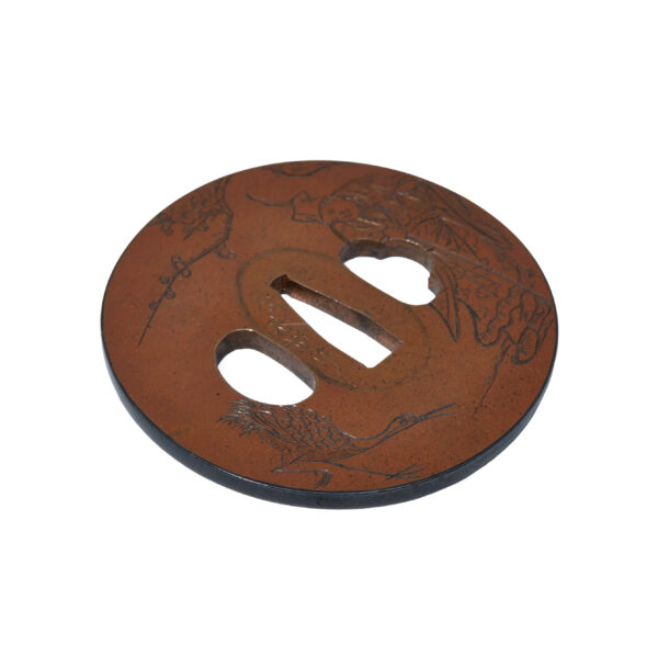 Antique Tsuba for Samurai Sword with NBTHK <strong><span style="color: #ff0000;">Hozon</span></strong> Certificate (T-828) - Image 7