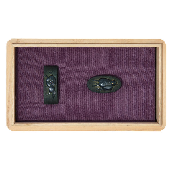 Antique Fuchi Kashira for Samurai Sword with NBTHK <strong><span style="color: #ff0000;">Hozon</span></strong> Certificate (F-55) - Image 3