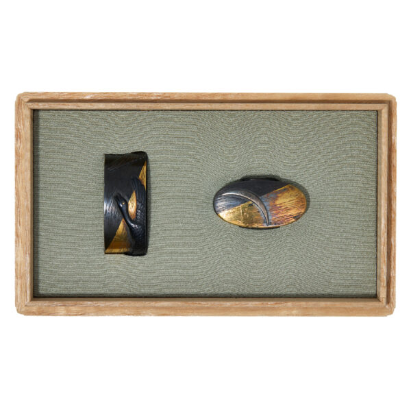 Antique Fuchi Kashira for Samurai Sword with NBTHK <strong><span style="color: #ff0000;">Tokubetsu Hozon</span></strong> Certificate (F-56) - Image 3