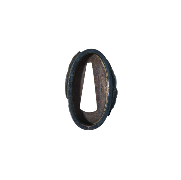 Antique Fuchi Kashira for Samurai Sword with NBTHK <strong><span style="color: #ff0000;">Hozon</span></strong> Certificate (F-55) - Image 9