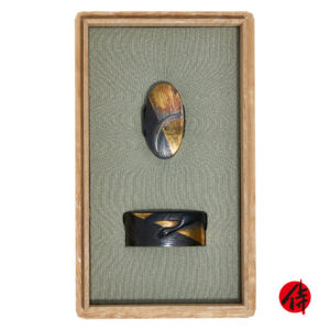 Antique Fuchi Kashira for Samurai Sword with NBTHK <strong><span style="color: #ff0000;">Tokubetsu Hozon</span></strong> Certificate (F-56)