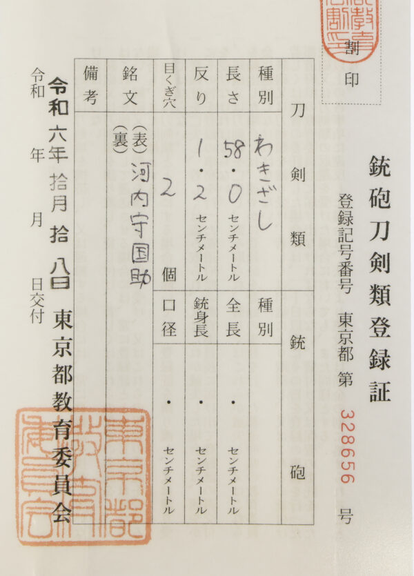 Antique Japanese Sword Wakizashi Signed by Kunisuke<br>NBTHK <span style="color: #ff0000;"><strong>Tokubetsu Hozon</strong> </span>Certificate - Image 26